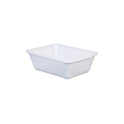 Araven perforated white polypropylene basket cm 13x40x29.8