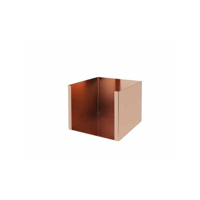 Ronin napkin holder in coppered stainless steel 13x13 cm