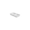 White porcelain 2-compartment appetizer dish 25x12.5x4 cm