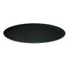 Black plastic oval anti-slip tray 26.57x21.65 inch