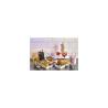 Plato de porcelana blanca de 3 compartimentos 26x15x4 cm