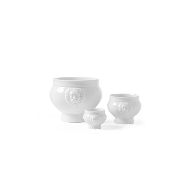 Hendi Lion's Head Soup Bowl in white porcelain cl 50