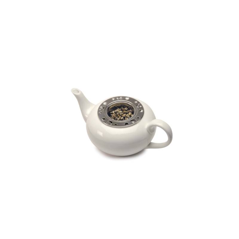 Filtro tè con decori in acciaio inox