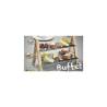 Wood and slate 2-story riser cm 27.5x33x20