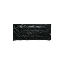 Rectangular black slate-effect melamine tray 7.08x15.74 inch