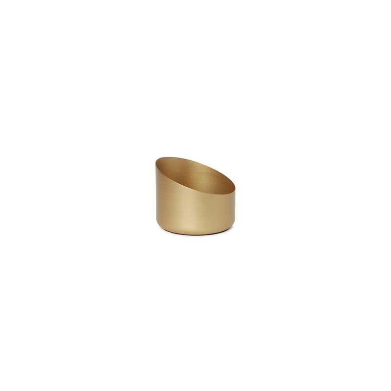 Frans gold metall kerzenhalter 9x8,5x7 cm