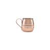 Coppered stainless steel rounded mug mug with handle cl 50