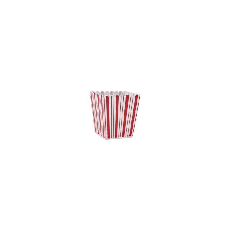 Contenitore Pop Corn America in plastica bianco e rosso cl 40