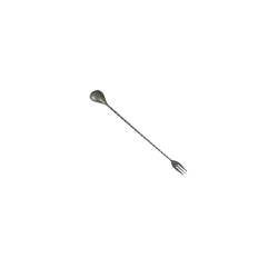 Bar spoon con forchetta linea Vintage in acciaio inox anticato cm 32