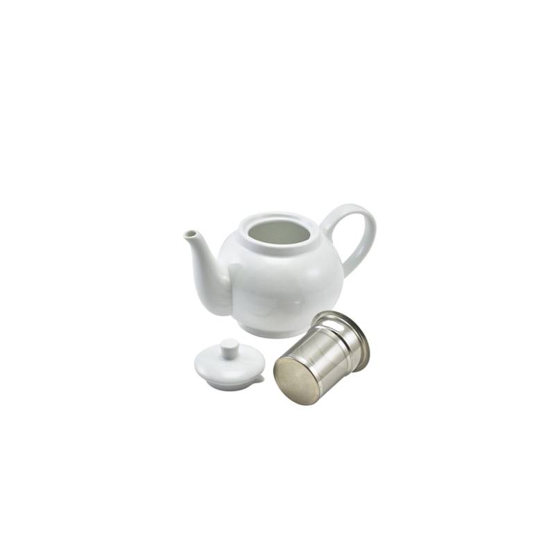 Royal teapot with filter in white porcelain cl 45