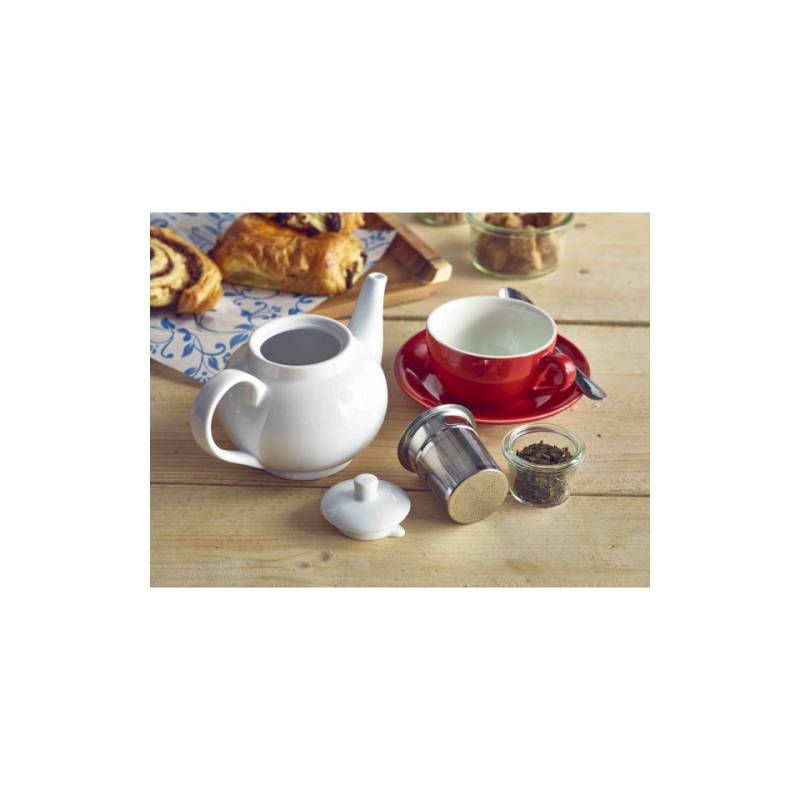 Royal teapot with filter in white porcelain cl 45