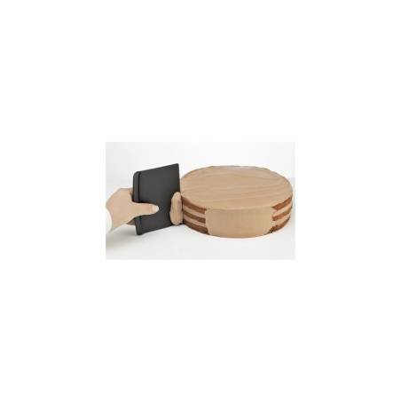 Stackable black and red white plastic kitchen spatulas
