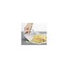 Stackable black and red white plastic kitchen spatulas
