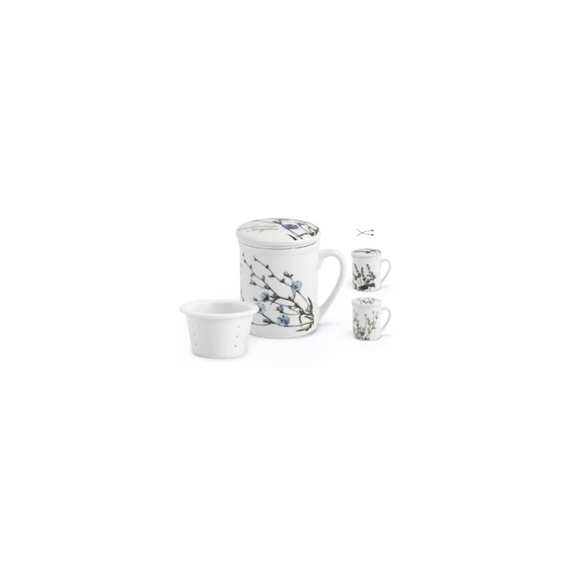 Botanic porcelain herbal tea pot with filter cl 28