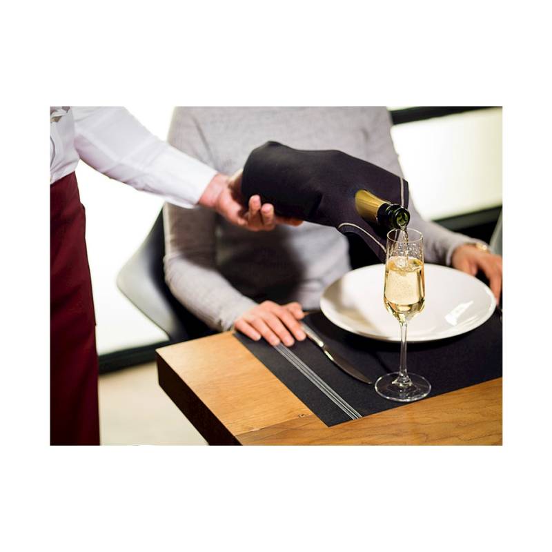 Servilleta de algodón negro para botellas 40x40 cm