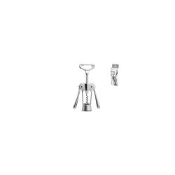 Elite corkscrew opener in satin galvanized steel cm 19.5