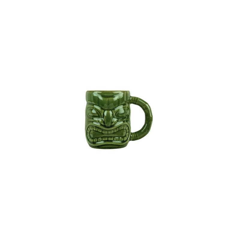 Tiki mug con manico in porcellana verde cl 47