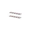 Red-white and black-white plastic striped straws cm 22.7