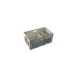 Bar caddy con lavorazione a rete in legno cm 24x14,5