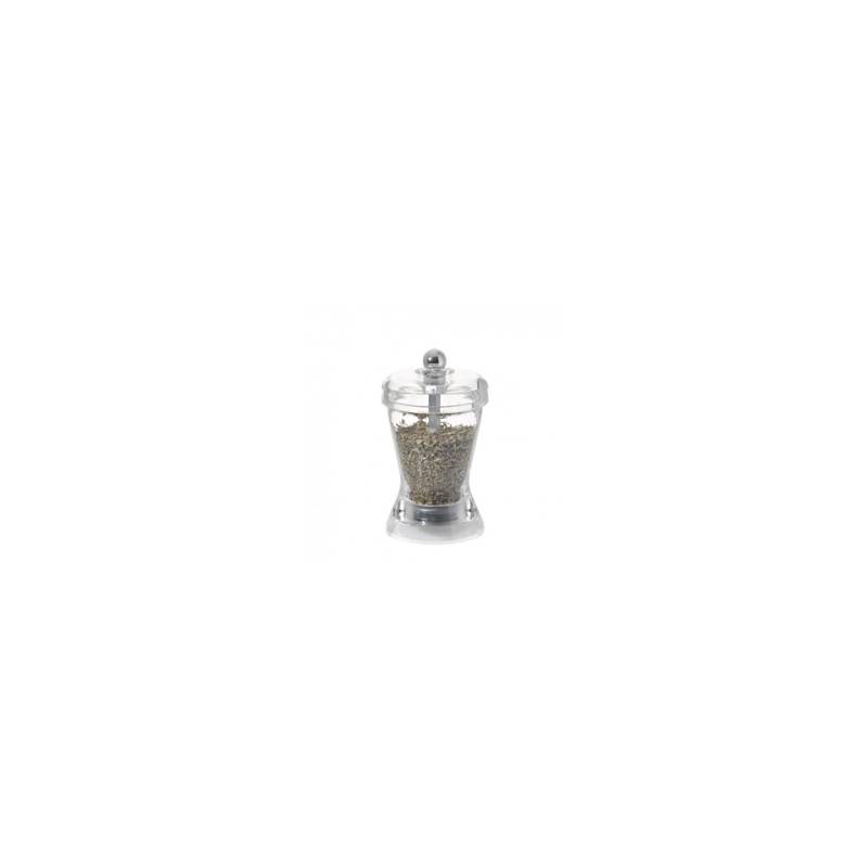 Zouk herb grinder in transparent acrylic cm 10