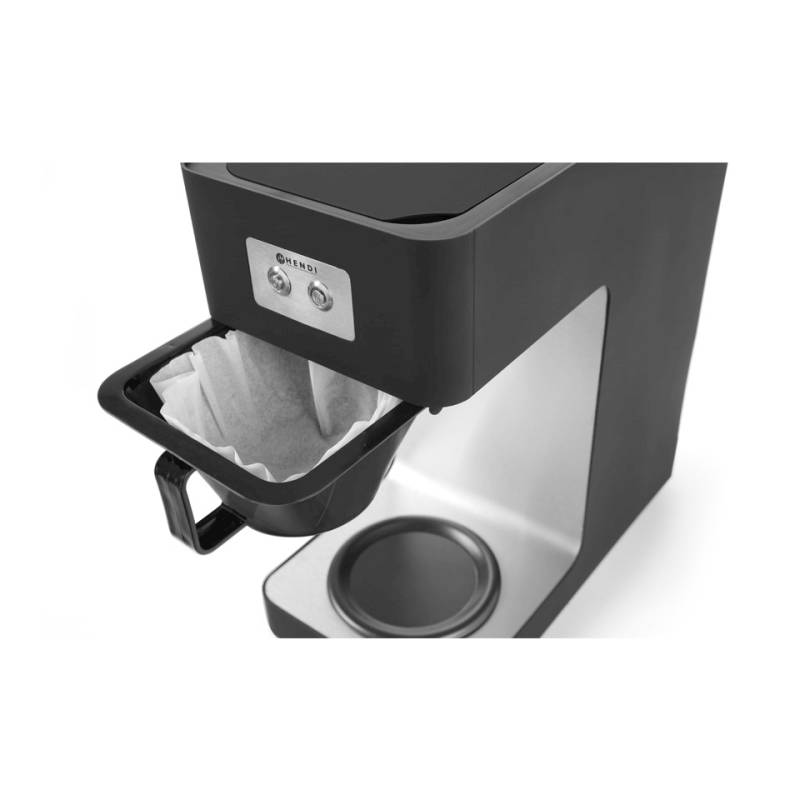 Macchina caffè Profiline Hendi in acciaio inox e polipropilene nero lt 1,8