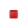 Piatto piano Dandy in plastica rosso cm 18x18
