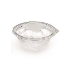 Disposable PET salad bowl with transparent lid 20.28 oz.
