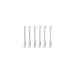Forchettina Party Cadeau decori assortiti in acciaio inox cm 12,5