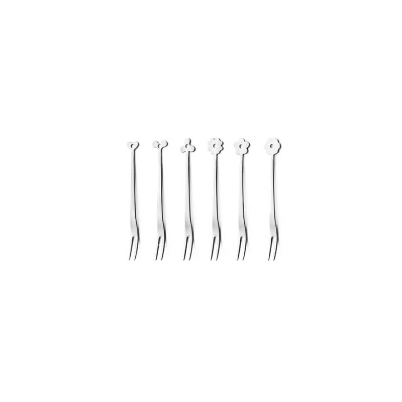 Party Cadeau fork assorted decorations stainless steel 12.5 cm