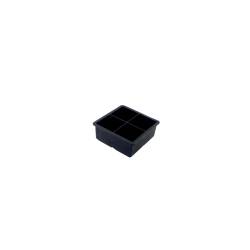 Stampo ghiaccio 4 cubi in silicone nero cm 5,7