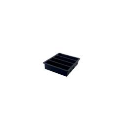 Ice mold 4 black silicone rectangles cm 13x3