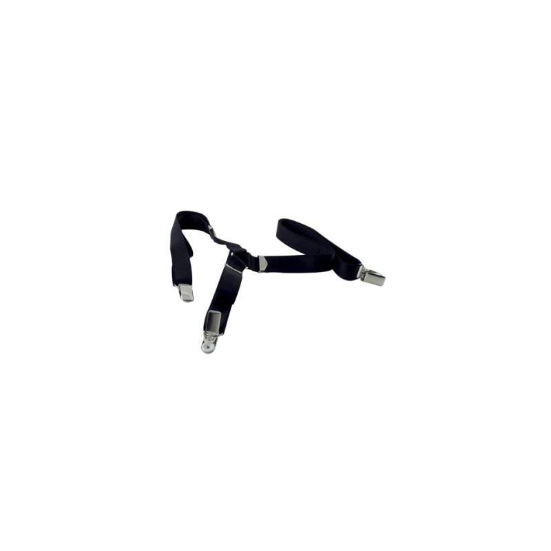 Adjustable black elastic suspenders