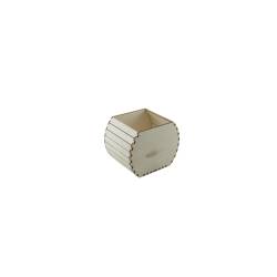 Natural wooden mini barrel 10.5x14x12.5 cm