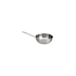 Stainless steel one-handled rounded induction casserole cm 18 lt 1.6