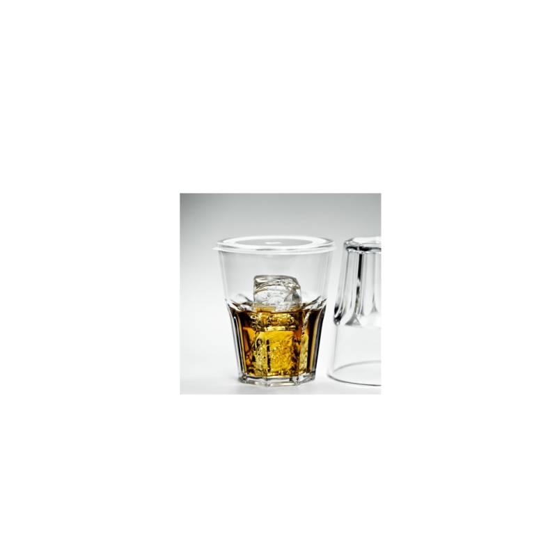 Transparent san double shot glass cl 9