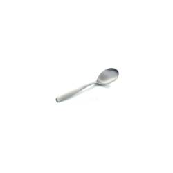 Onze cuillères de table en acier inoxydable sablé 21,5 cm