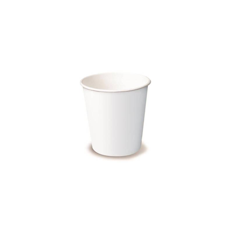 Disposable coffee glass in white cardboard cl 17.5