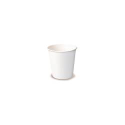 Disposable coffee cup in white cardboard cl 10