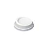 Disposable lid with hole for cap cup in white plastic cm 8.5