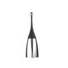 Luxury black plastic toilet brush holder cm 48.5