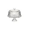 Vintage riser with decorated glass dome cm 30