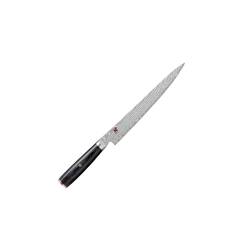 Coltello affettare giapponese Sujihiki Sashimi Miyabi in acciaio Damasco cm 24