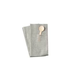 Easy cutlery holder napkin folded 1/8 in smoke gray cellulose cm 40x40