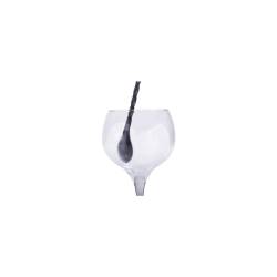 Bar spoon con gratta limone in plastica nero cm 31