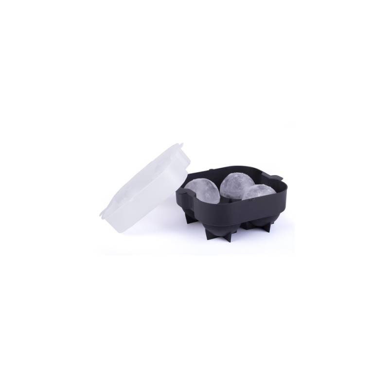XXL-Eisform 4 schwarze und weiße Kunststoffkugeln cm 17x17