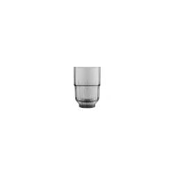 Linq beverage stacking tumbler in smoked gray glass cl 35.5