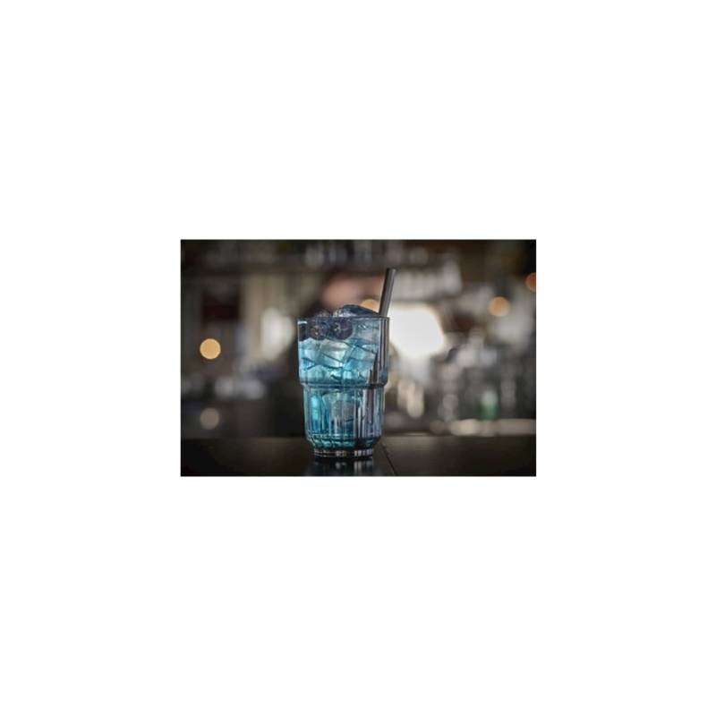 Bicchiere Linq beverage impilabile in vetro grigio fumé cl 35,5