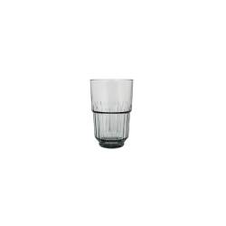 Bicchiere Linq beverage impilabile in vetro grigio fumé cl 41,4