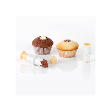 Tescoma range muffins en plastique blanc et jaune