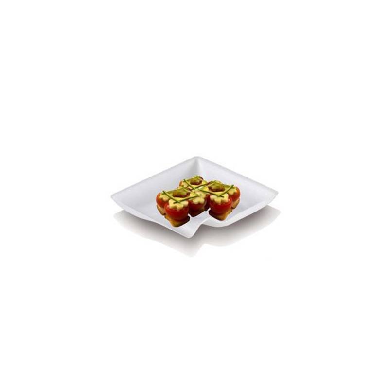 Soucoupe biodégradable en pulpe de cellulose 8x8 cm